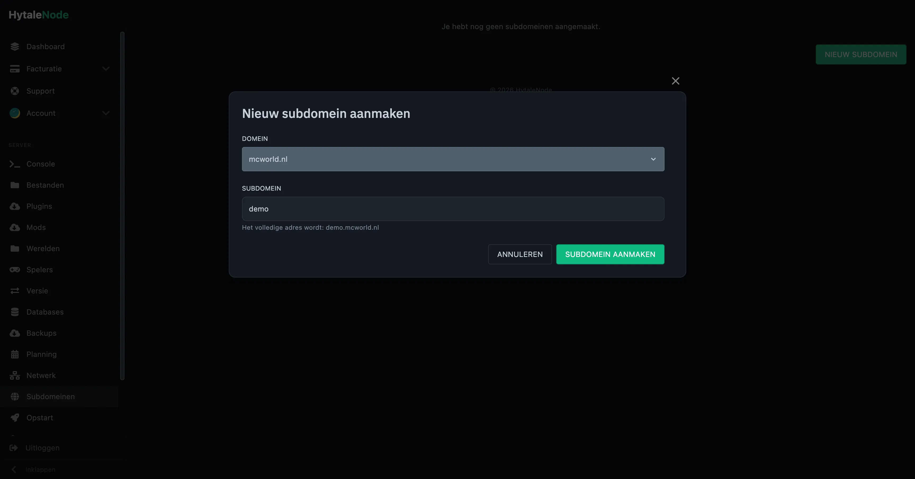 Subdomein